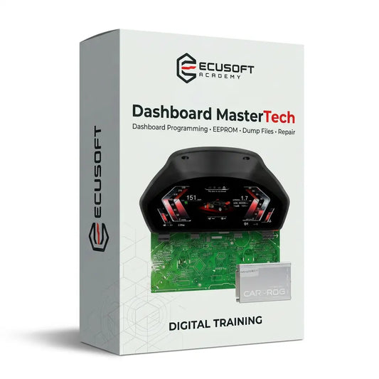 دورة Dashboard MasterTech من ECUSOFT Academy لبرمجة وتشخيص العدادات والتعامل مع EEPROM وDump Files وإلكترونيات Dashboard.