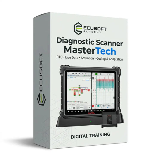 دورة Diagnostic Scanner MasterTech من ECUSOFT Academy لتشخيص أعطال السيارات وقراءة DTC وLive Data وتنفيذ اختبارات Actuation.